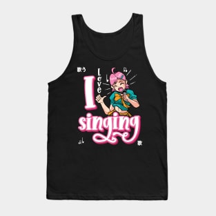 I Love Singing - Music Acapella Anime Singer Girl product Tank Top